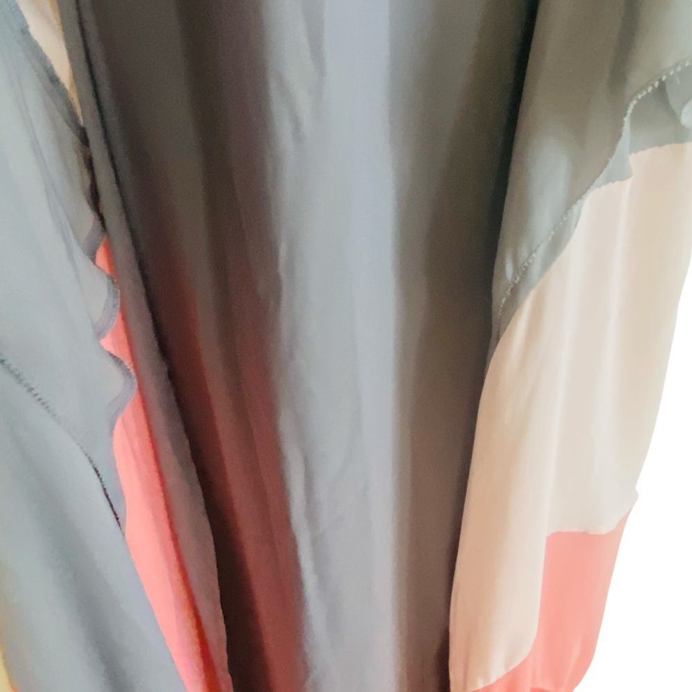 Halston Heritage Resort 2015 Runway Draped Colorblock Maxi Dress Sz XS - Picture 8 of 16